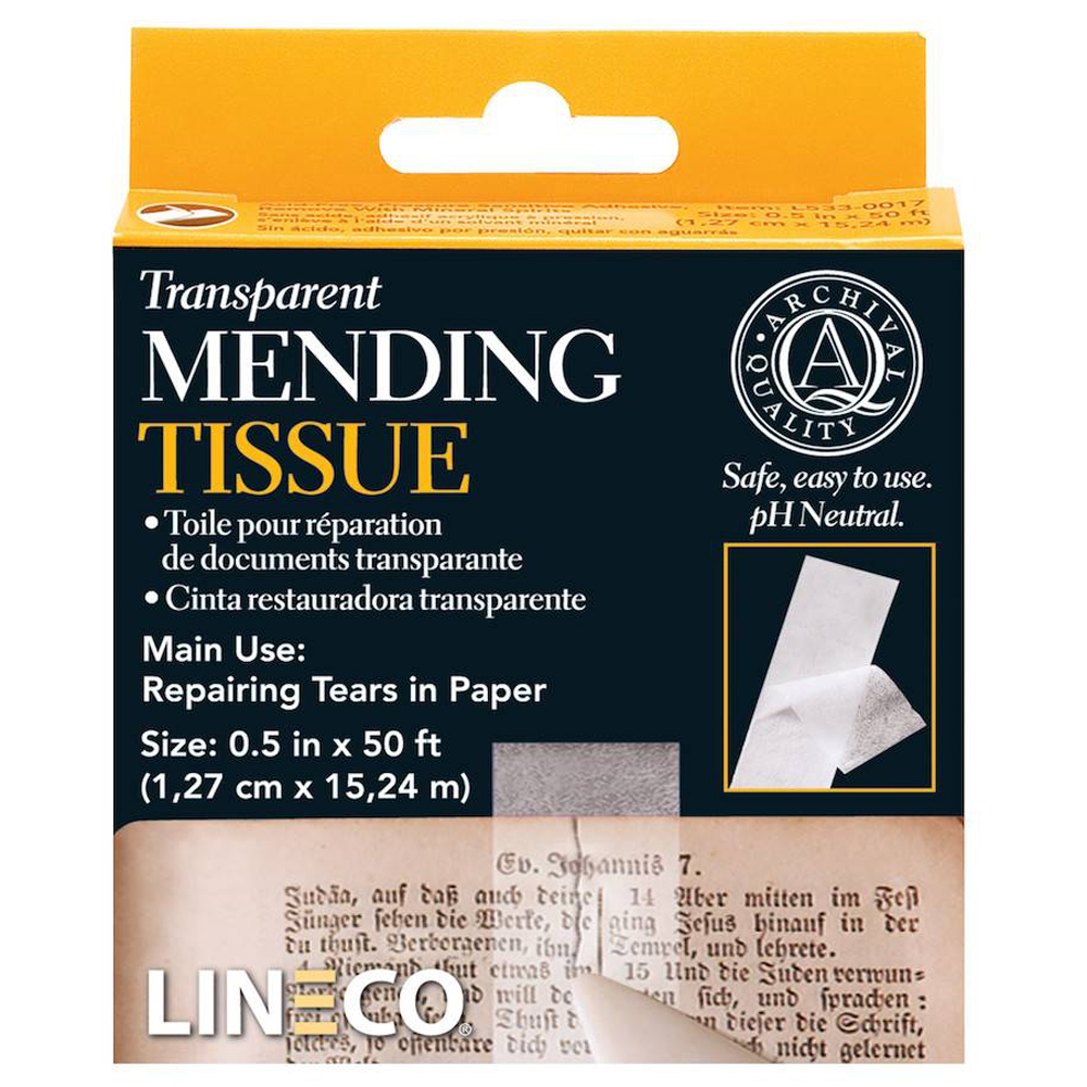 LINECO-MENDING-TISSUE (3.6m test roll), self-adhesive archive