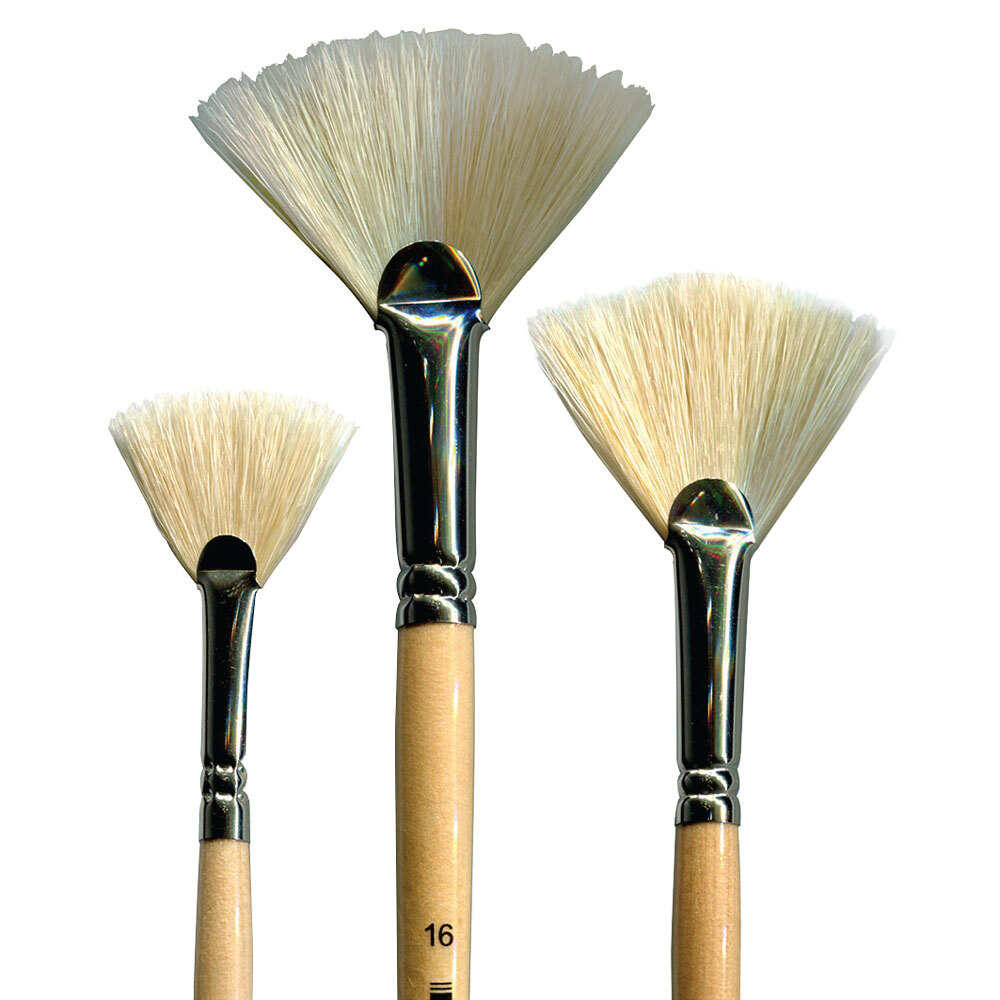 Hog Hair Fan Brushes