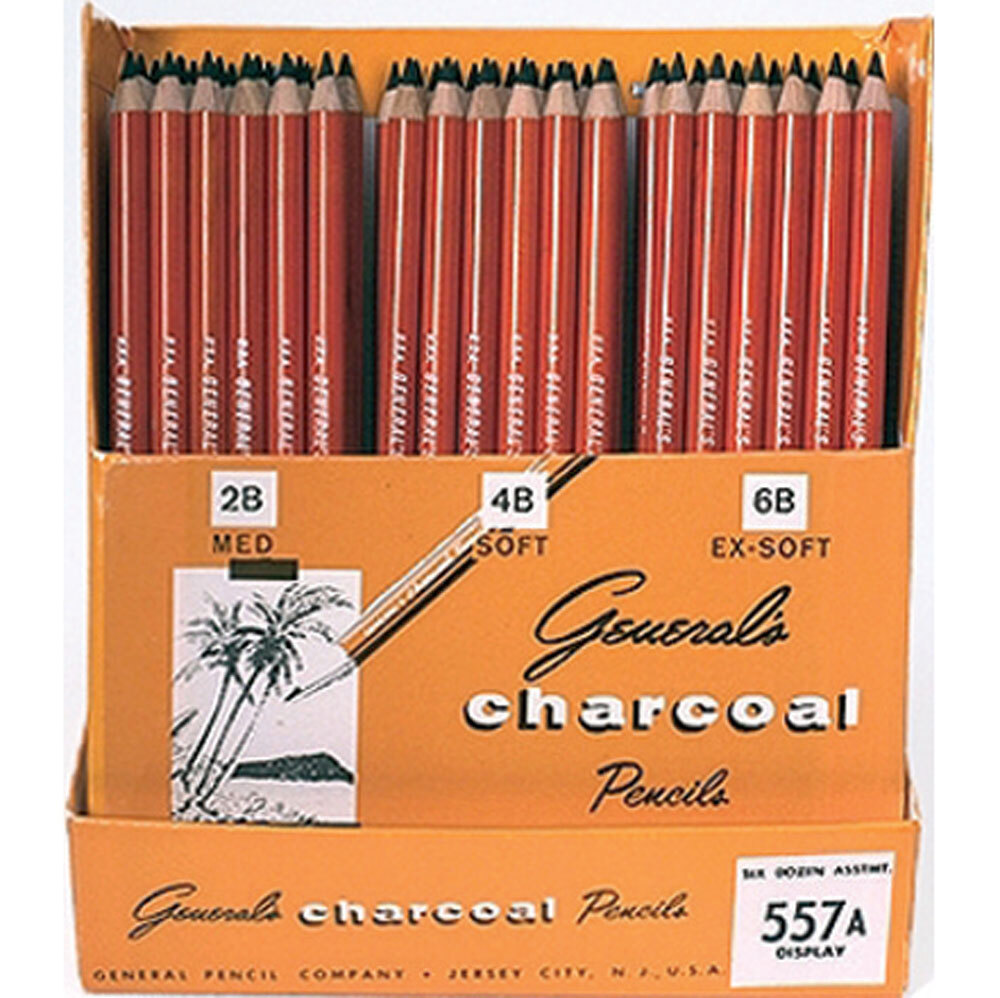 General's Compressed Charcoal 6B Set