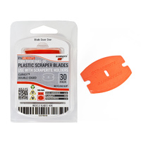 Scraperite Plastic Scraper Replacement Blades Curved - Pack of 30 (SRS30GPO)