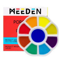 Meeden Porcelain Flower Palette 9 Well 7.5"                                                         