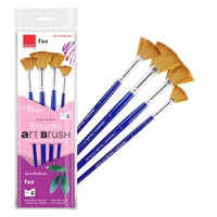 Estudio Fan Brush Set of 4 (Long Handle Taklon)