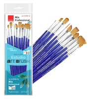 Estudio Assorted Brush Set of 10 (Long Handle Taklon)
