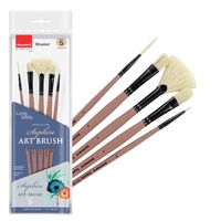 Saphire Assorted Brush Set of 5 (Long Handle Hog)