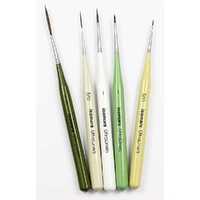 Ultra Liner Brush Set of 5 (Green Handles)