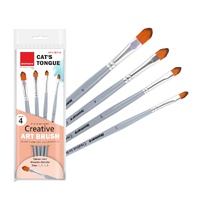 Creative Cats Tongue Brush Set of 4 (Taklon)