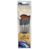 Perspex Handle Synthetic Brush Set of 8