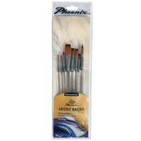 Perspex Handle Synthetic Brush Set of 8