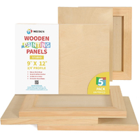 Meeden 3/4" Wooden Painting Board - 9" x 12" (Pkt 4)