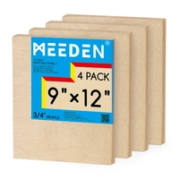 Meeden 3/4" Wooden Painting Board - 9" x 12" (Pkt 4)