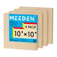 Meeden 1.5" Wooden Painting Board - 10" x 10" (Pkt 4)