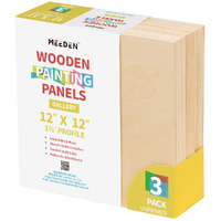 Meeden 1.5" Wooden Painting Board - 12" x 12" (Pkt 2)