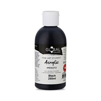 Global Student Acrylic 250ml - Black                                                                