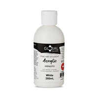 Global Student Acrylic 250ml - White                                                                 
