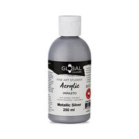 Global Student Acrylic 250ml - Metallic Silver                                                       