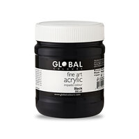 Global Fine Art Acrylic 500ml - Black