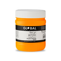 Global Fine Art Acrylic 500ml - Fluoro Orange