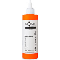 Global High Flow Acrylic 250ml - Fluoro Orange
