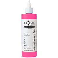 Global High Flow Acrylic 250ml - Fluoro Pink