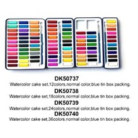 Watercolour Pan Set 12 in Blue Tin Box                                                        