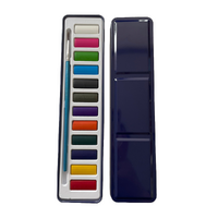 Watercolour Pan Set 12 in Blue Tin Box                                                        