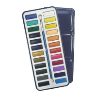 Watercolour Pan Set 24 in Blue Tin Box