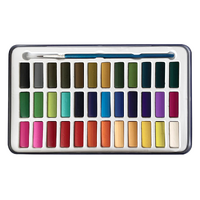 Watercolour Pan Set 36 in Blue Tin Box                                             
