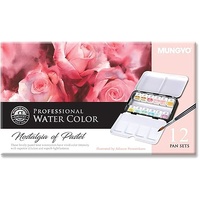 Mungyo Professional Pastel Watercolour Half Pan 12 Colour Set