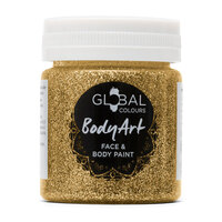 Global Body Art Glitter Gel 45ml - Gold Glitter                                                                     
