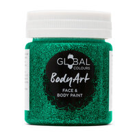 Global Body Art Glitter Gel 45ml - Green Glitter                                                                    