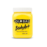 Global Body Art Paint 200ml - Yellow                                                                 