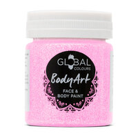 Global Body Art Glitter Gel 45ml - Pink Glitter                                                                    