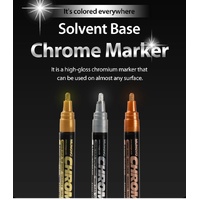 Chrome Mirror Effect Marker 4.5mm - Set of 3 (Bronze,Silver,Gold)