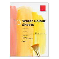 Isomars Watercolour Sheets 300gsm (A4) - Pk 10 Professional