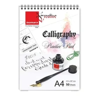 Calligraphy Practice Spiral Pad – Plain A4 (50 sheets)