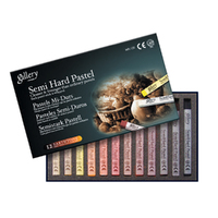 Mungyo Gallery Artists Semi-Hard Pastels - Set 12 Earth Tones