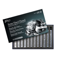 Mungyo Gallery Artists Semi-Hard Pastels - Set 12 Grey Tones