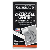 Generals Compressed Charcoal - #958-White                                                              