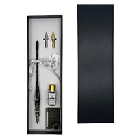 Glass Dip Pen Set With Stand